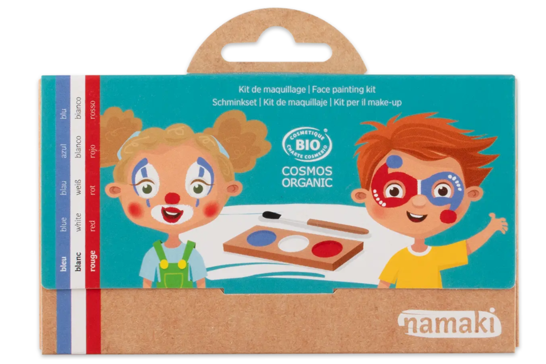 Kit maquillage 3 couleurs - bleu, blanc et rouge