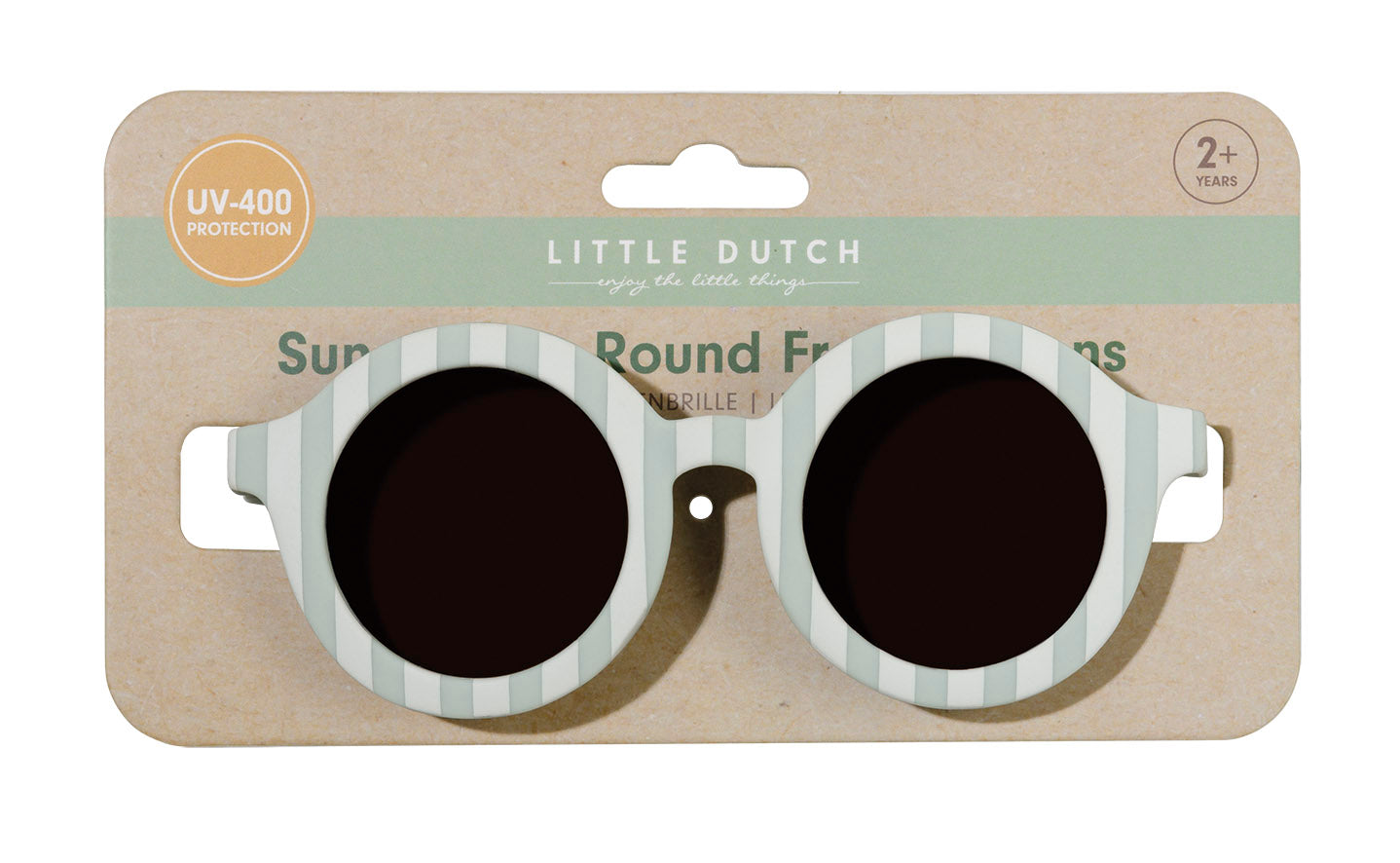 Lunettes rayées verte