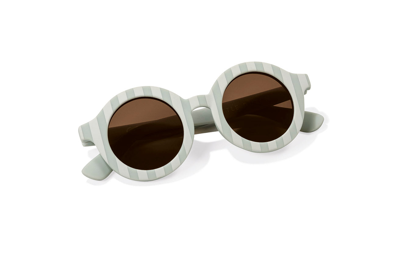 Lunettes rayées verte