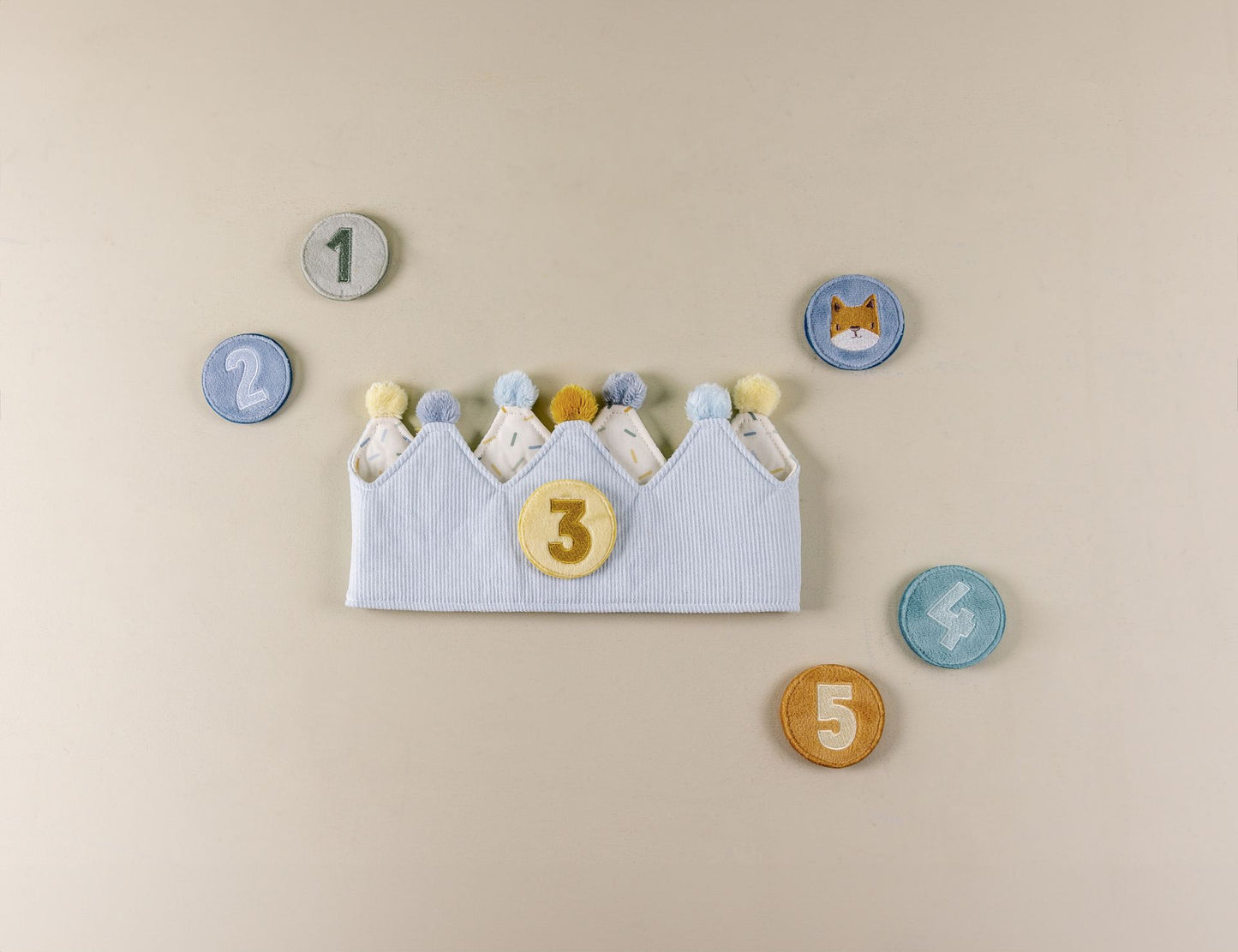 Couronne anniversaire évolutive bleu