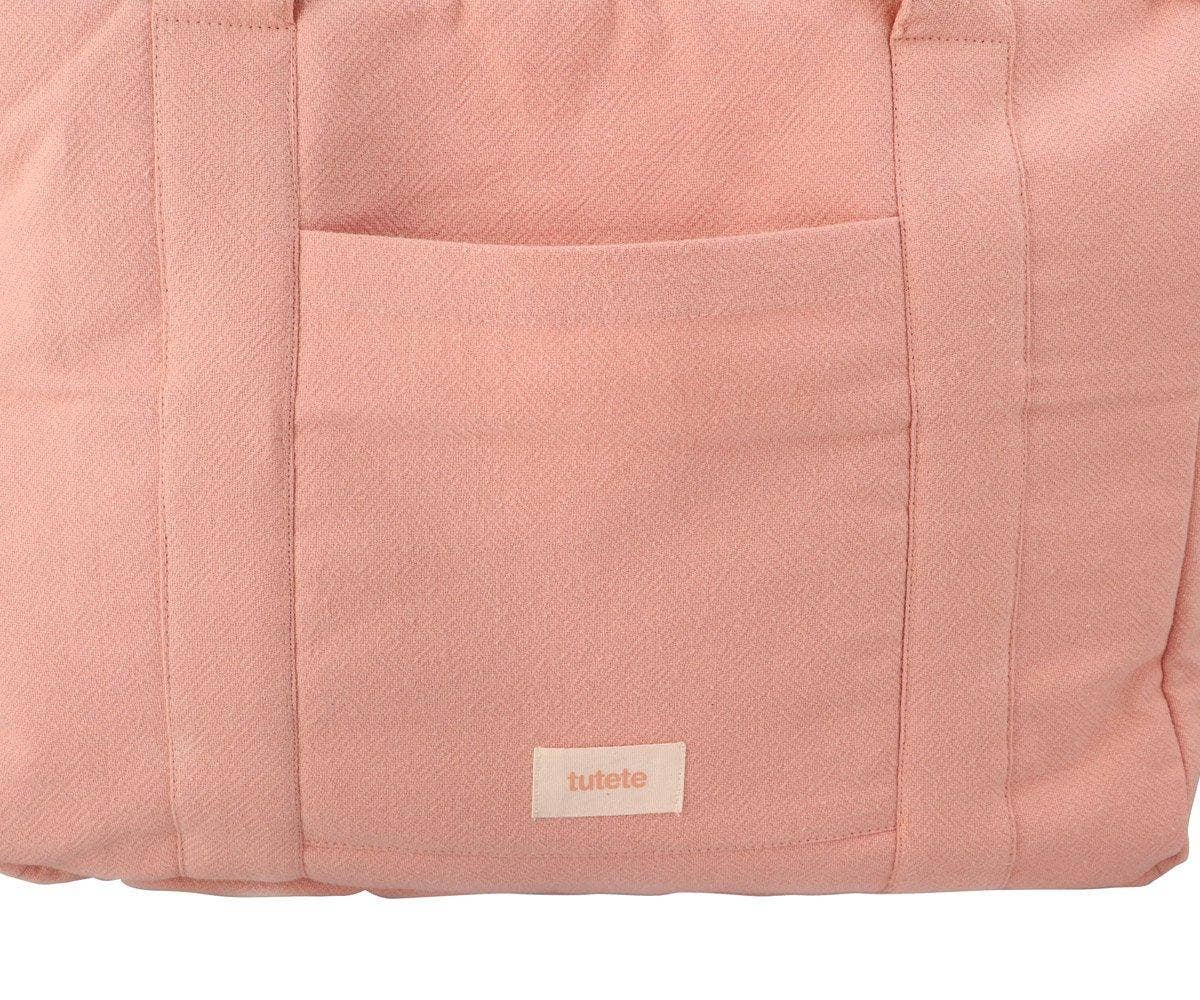Sac de voiture pour bébé en coton rose