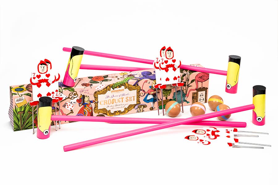 Croquet Queen Of Hearts en forme de flamant rose