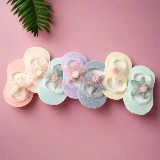 Chaussettes antidérapantes Hollow Flower Dot Glue pour enfants