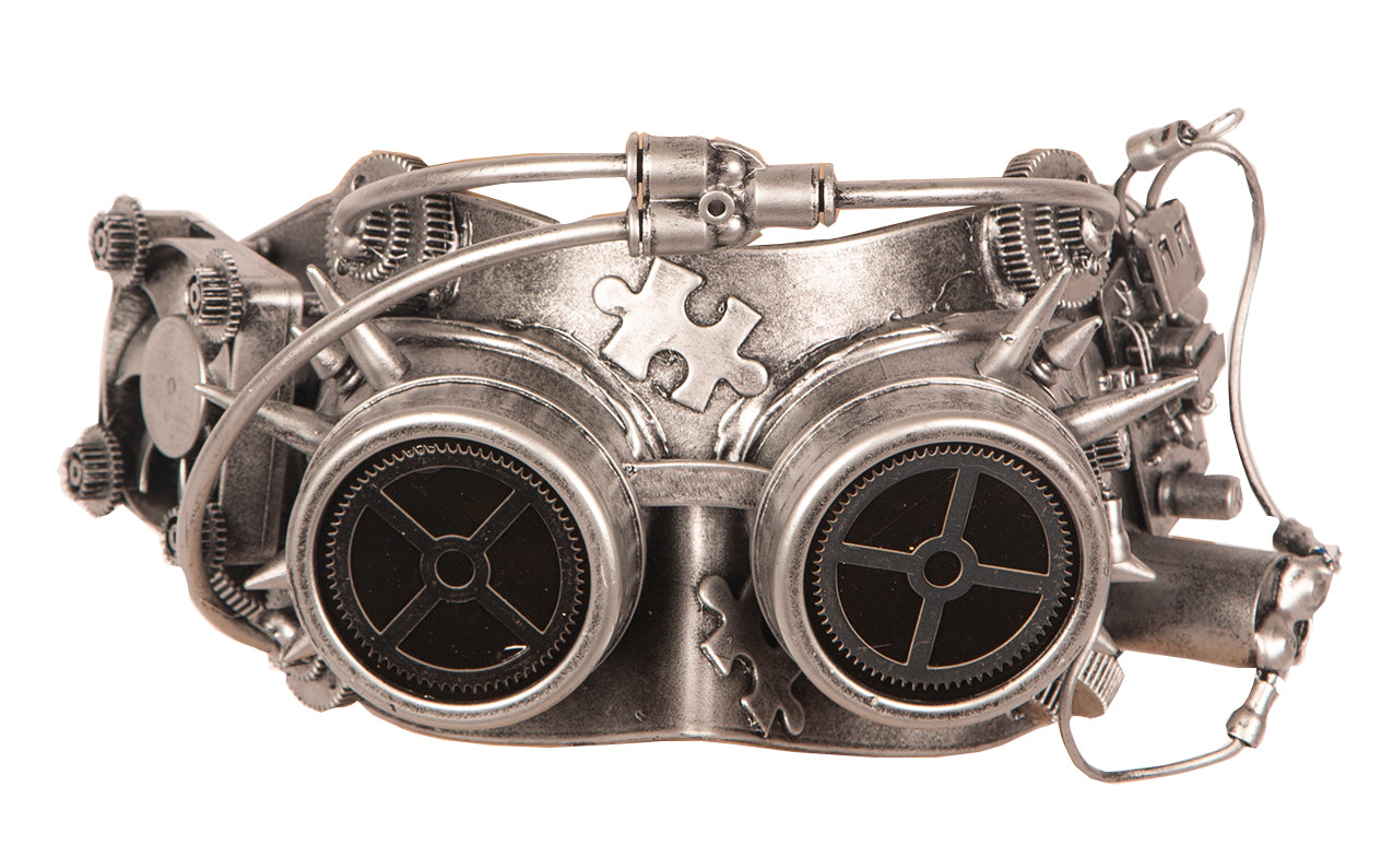 Masque Steampunk argent