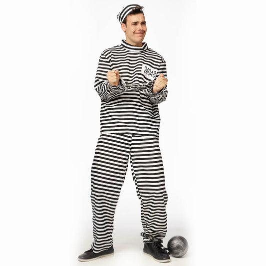 Déguisement prisonnier noir et blanc