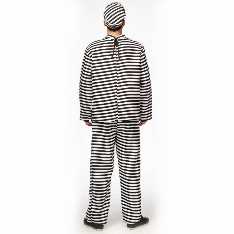 Déguisement prisonnier noir et blanc