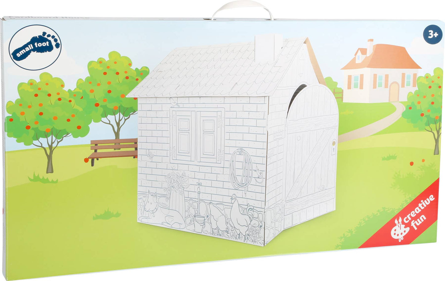 Maison de jeu à colorier en carton "Cabane"
