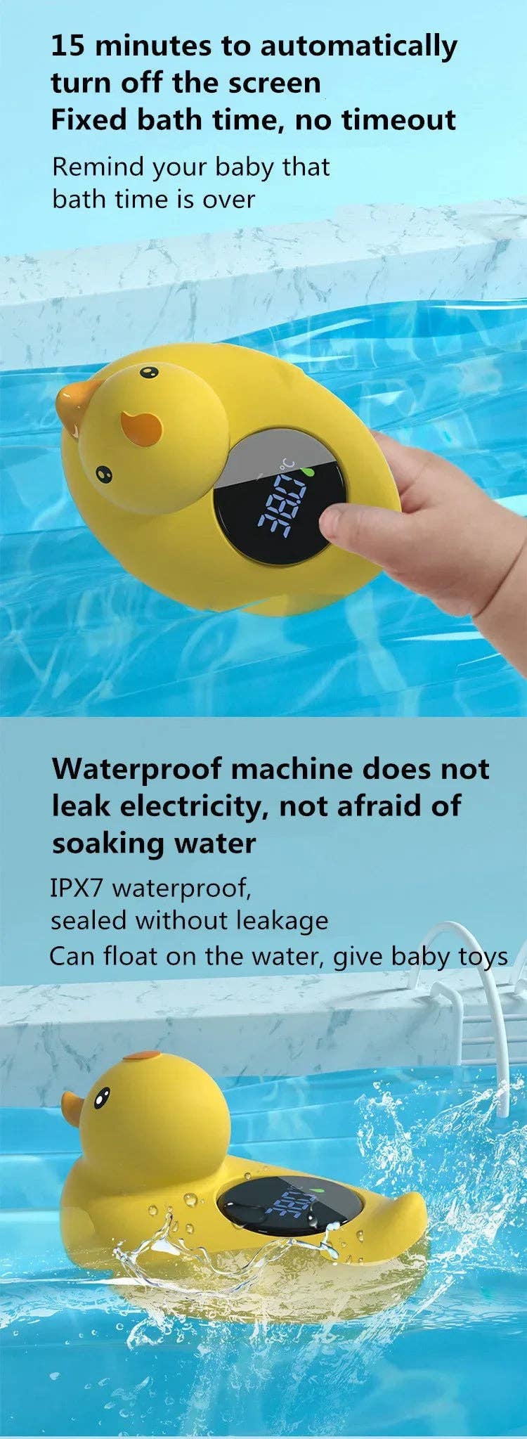 Thermomètre de bain pour bébé Little Yellow Duck
