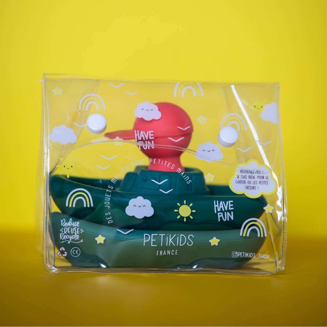 Jouet d'éveil pour le bain - Set de 2 bateaux et 1 capitaine