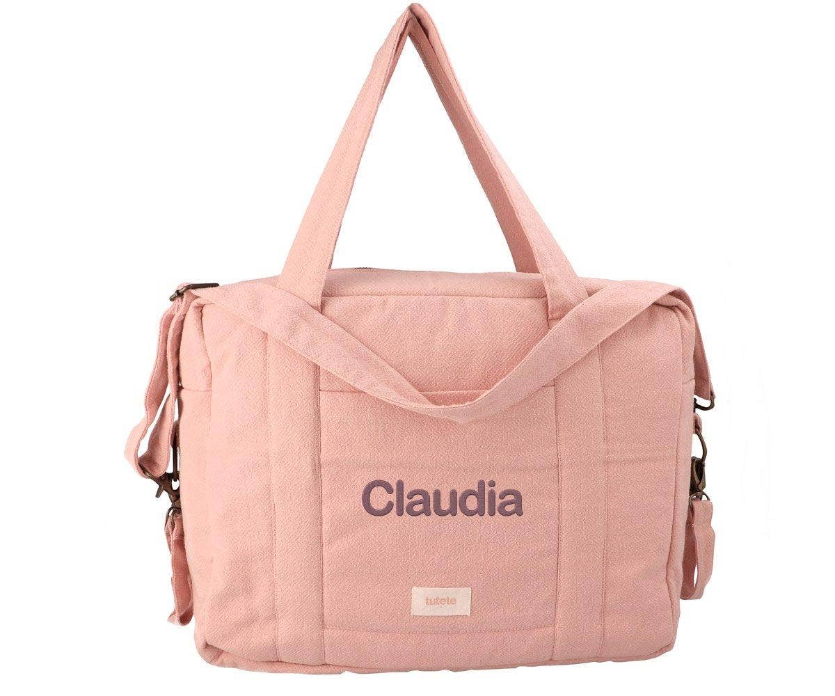 Sac de voiture pour bébé en coton rose