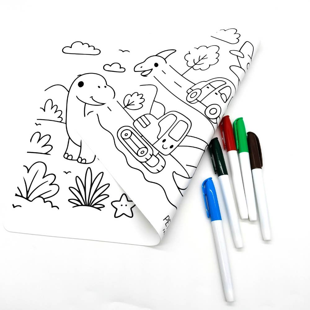 Set de Table à Colorier en Silicone - 2 faces