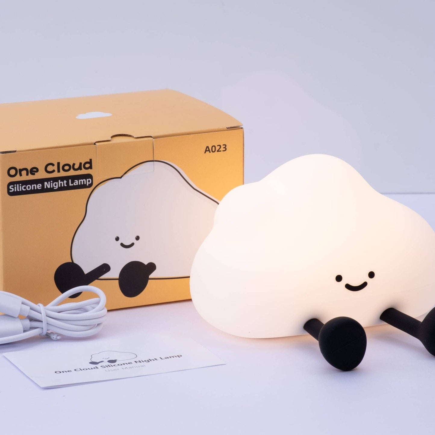 Lampe de chevet tactile rechargeable USB à LED - Nuage