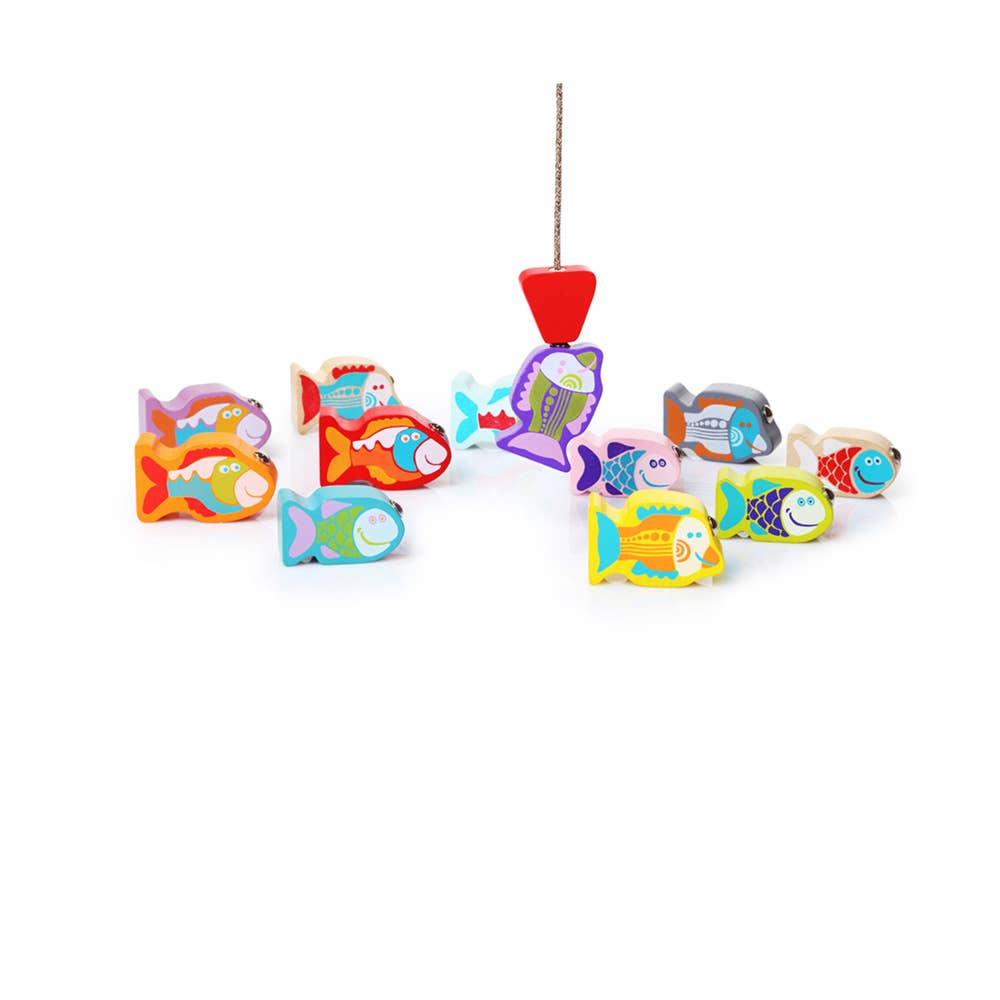 Cubika Jeu de Pêche en Bois 14 Pièces