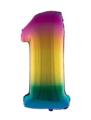 Ballon géant chiffre Arc en Ciel