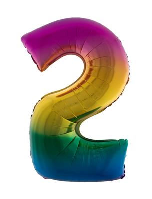 Ballon géant chiffre Arc en Ciel