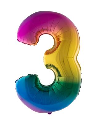 Ballon géant chiffre Arc en Ciel