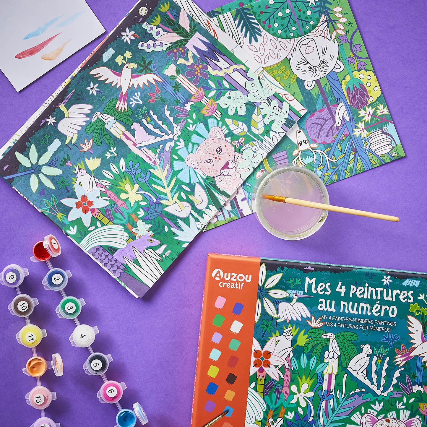 4 peintures au numéro