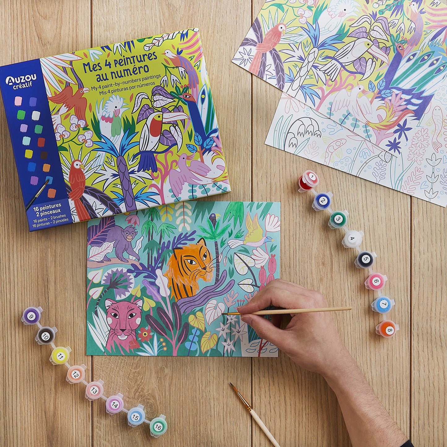 Coffret 4 peintures au numéro