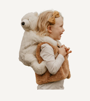 Sac à dos ours blanc
