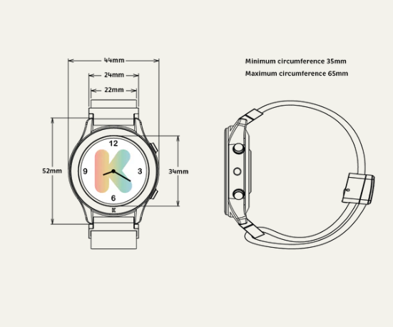 Montre interactive - Bleu