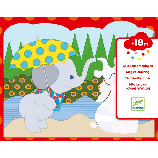 Coloriages magiques " Caché dehors "