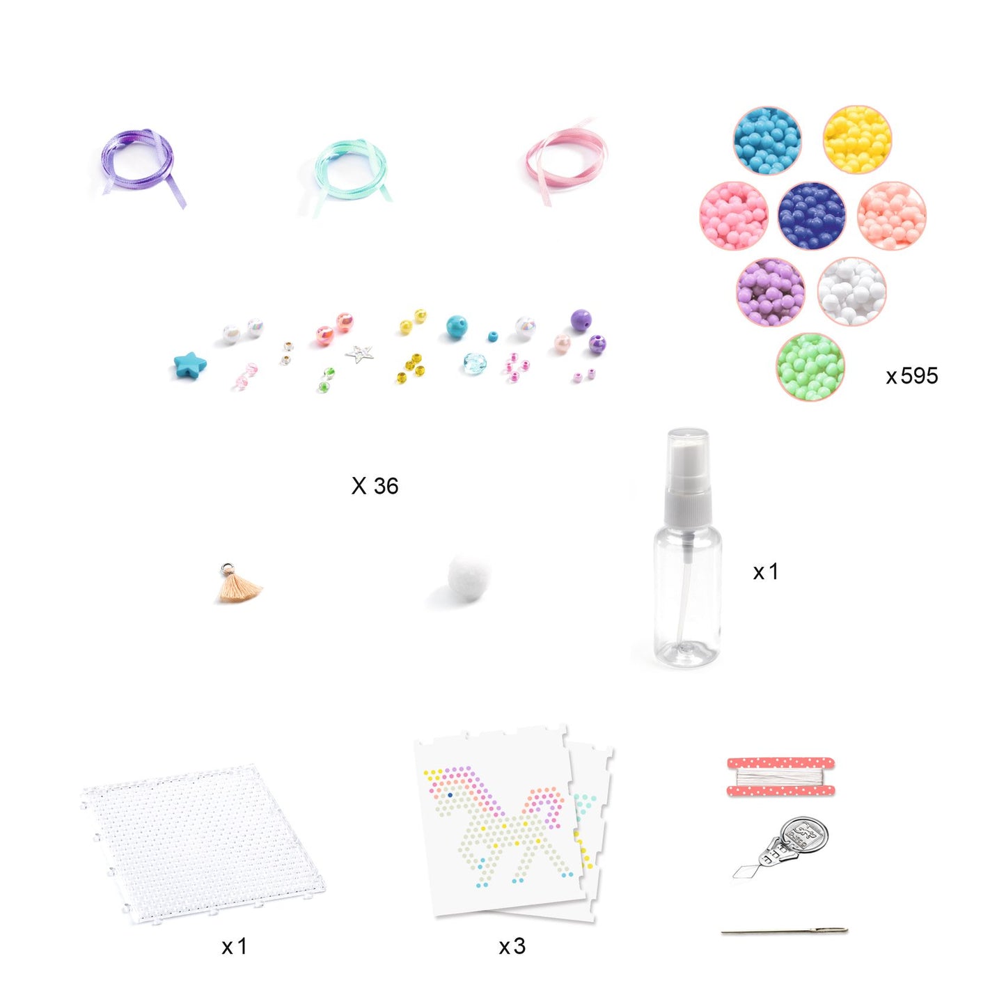 Kit de création en billes à l'eau : Arc en ciel