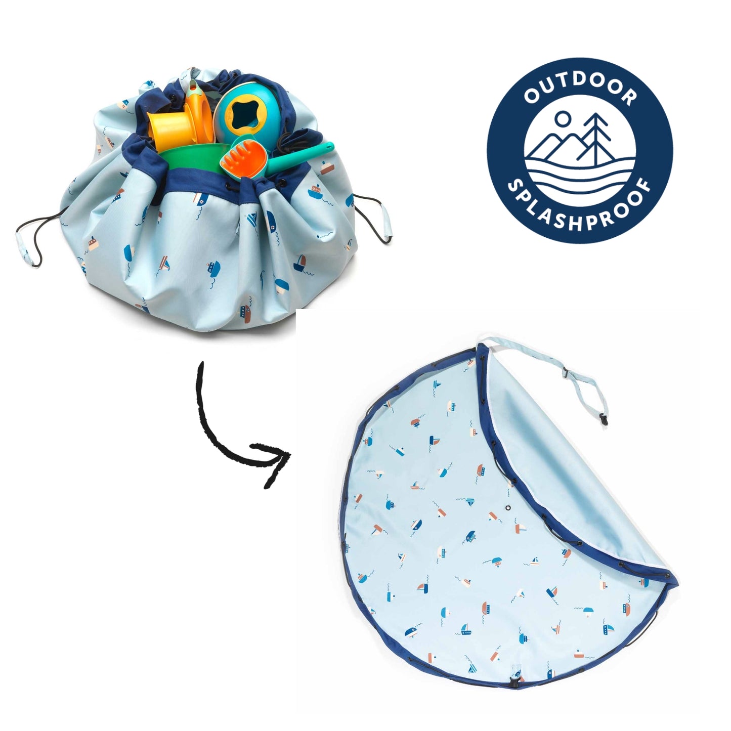 Tapis de jeux / sac de plage : Bateaux