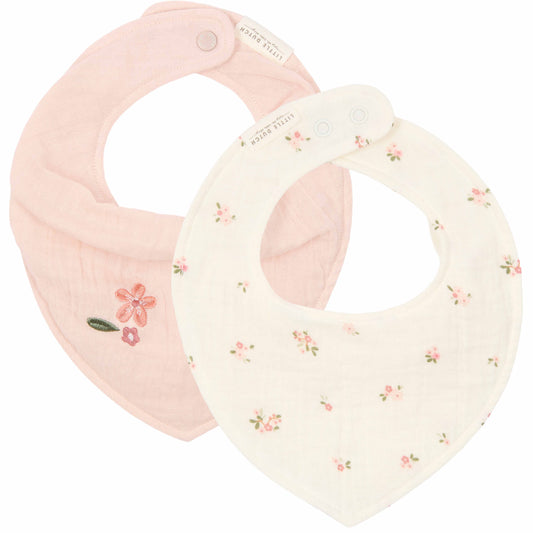 Set de 2 bavoirs bandana rose