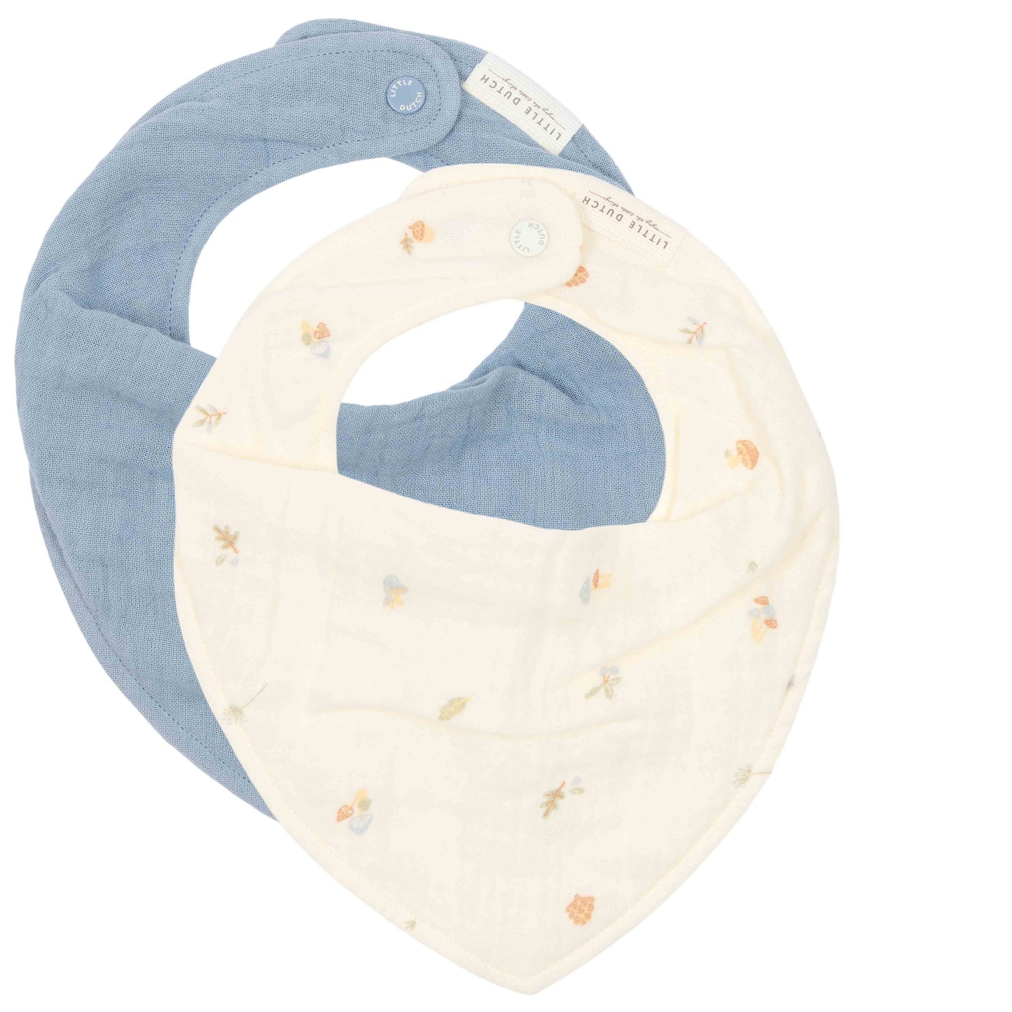 Set de 2 bavoirs bandana bleu