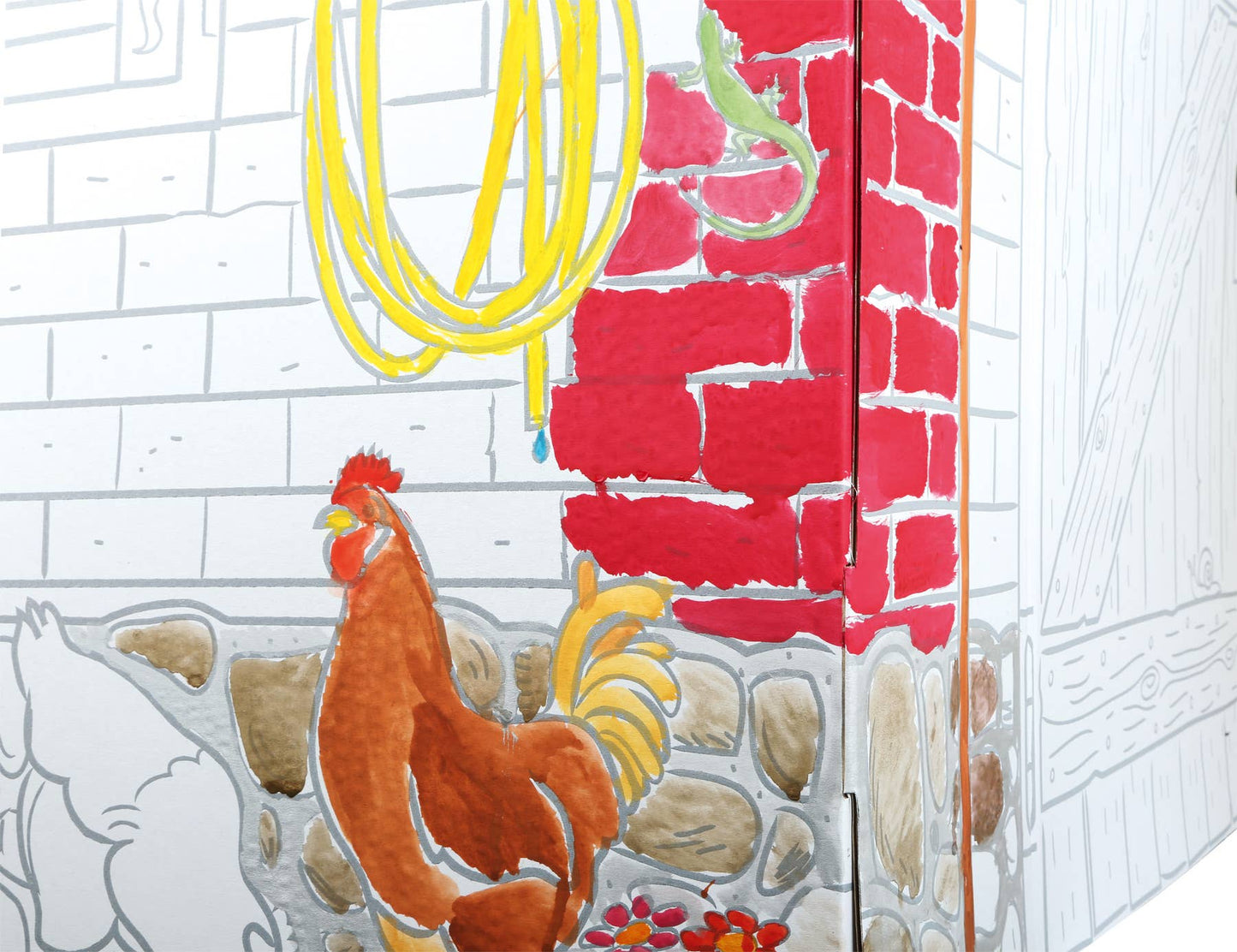 Maison de jeu à colorier en carton "Cabane"