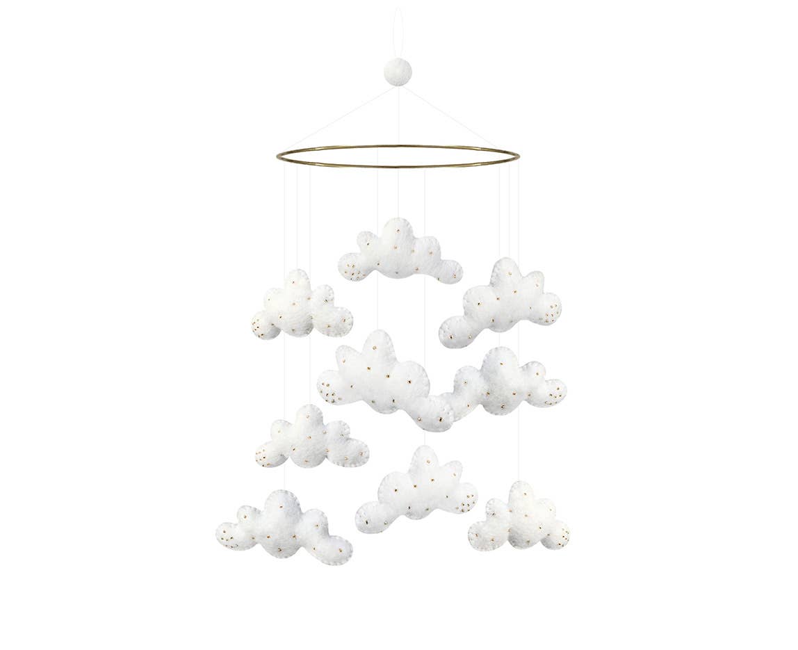 Mobile nuages blancs