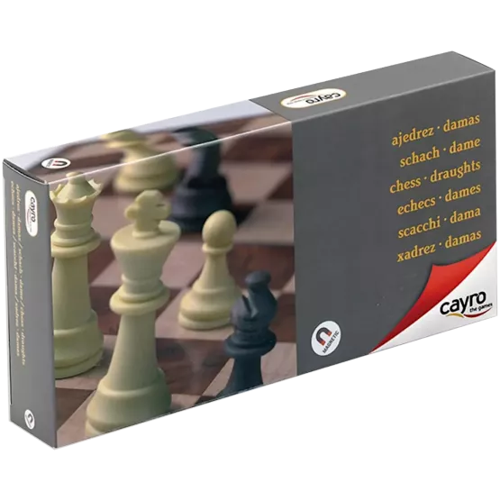 Echecs et dames magnétique 24 cm x 24 cm