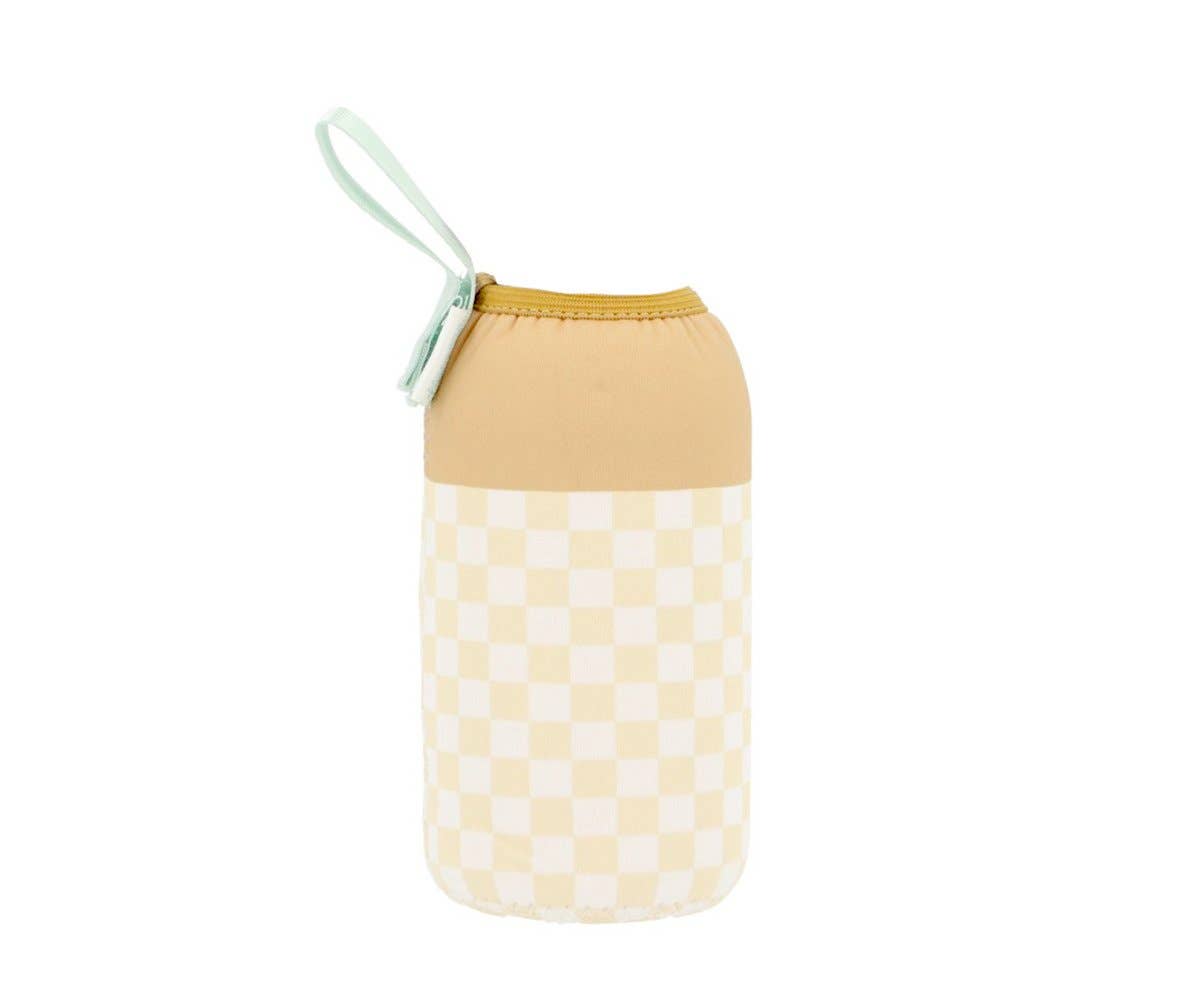 Gourde Acier Basique Bleue avec housse jaune 500ml