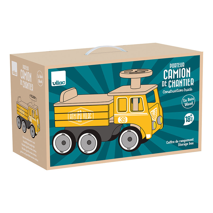 Porteur camion de chantier en bois
