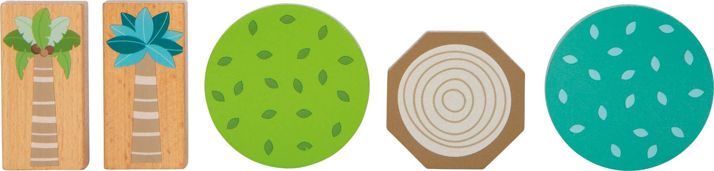 Blocs de construction en bois « Amis de la jungle »