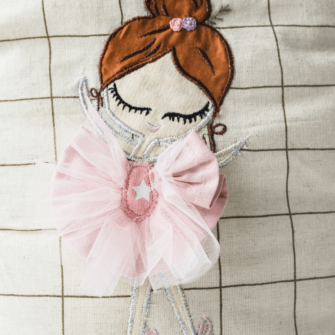 Sac d'école Ballerine éblouissante, brodé à la main