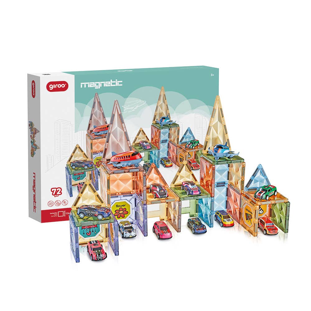 Jeu Magnétique Véhicules 72 Pcs