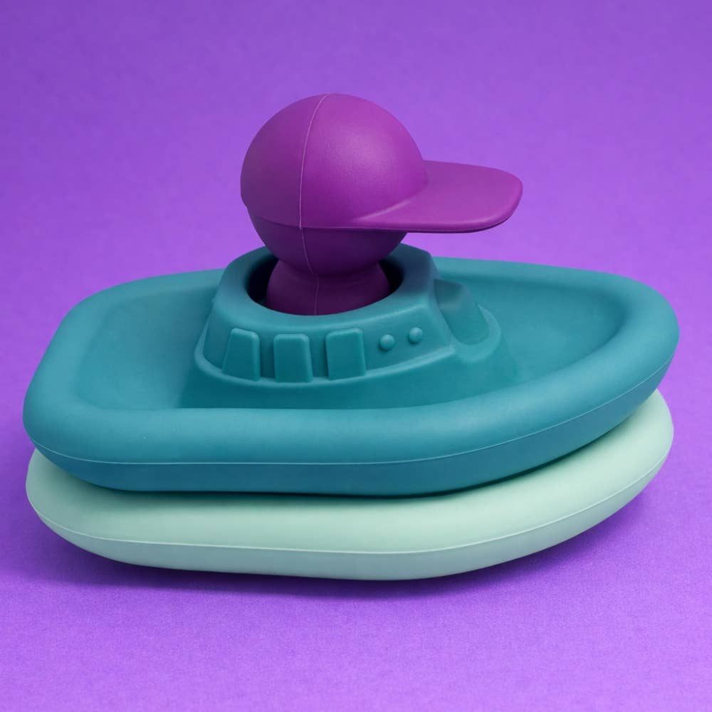 Jouet d'éveil pour le bain - Set de 2 bateaux et 1 capitaine