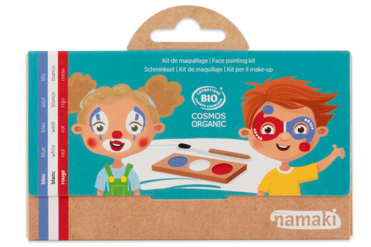 Kit maquillage 3 couleurs - bleu, blanc et rouge