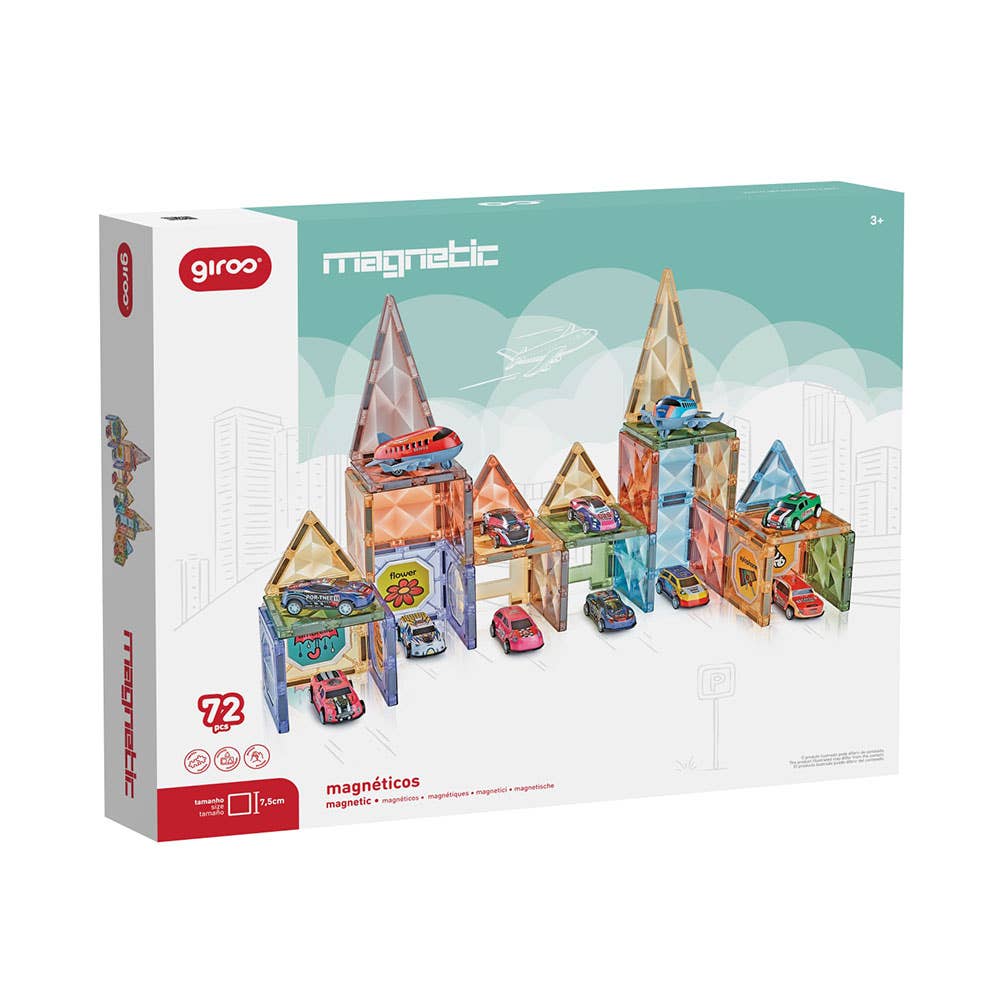 Jeu Magnétique Véhicules 72 Pcs