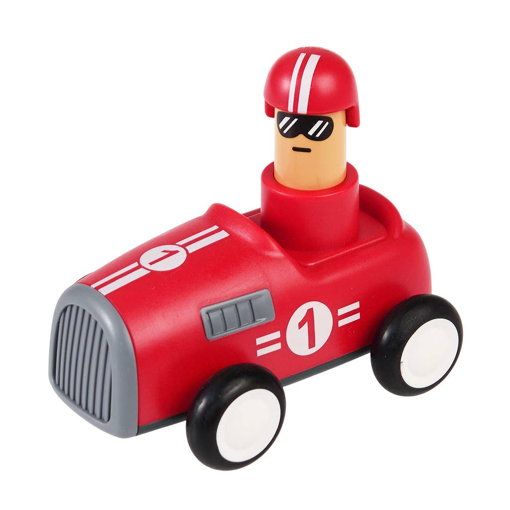 Voiture de course à action poussée - Rouge