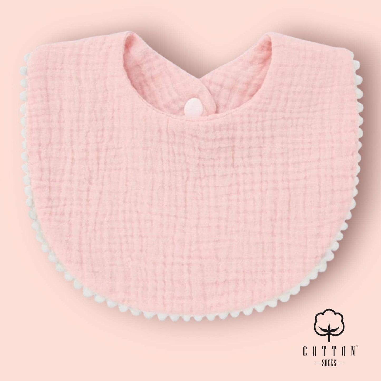 Bavoir en coton bio double tissu 25 x 11 cm