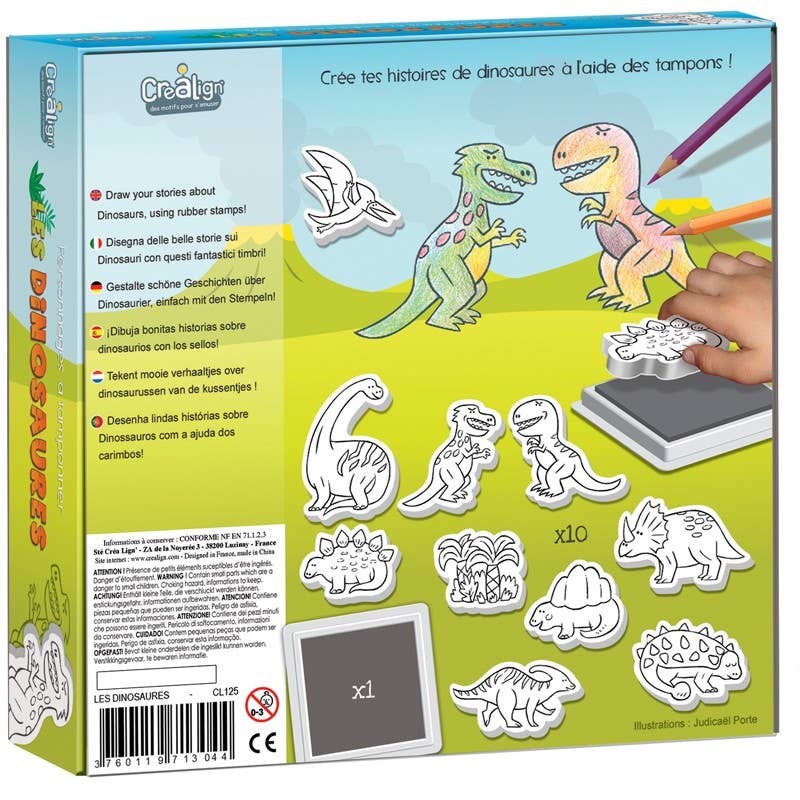 Personnages à tamponner : Les dinosaures