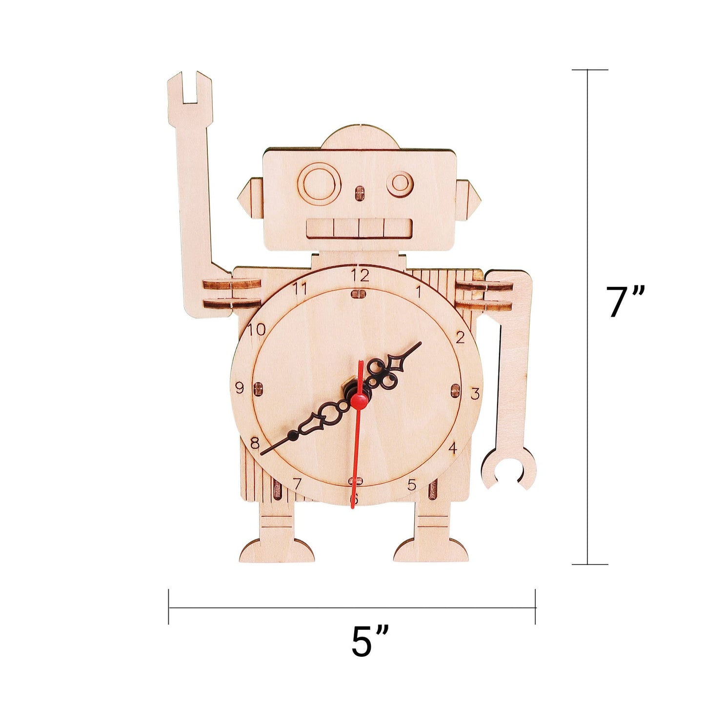 Kit DIY d’horloge robot, jouet éducatif STEM pour enfants