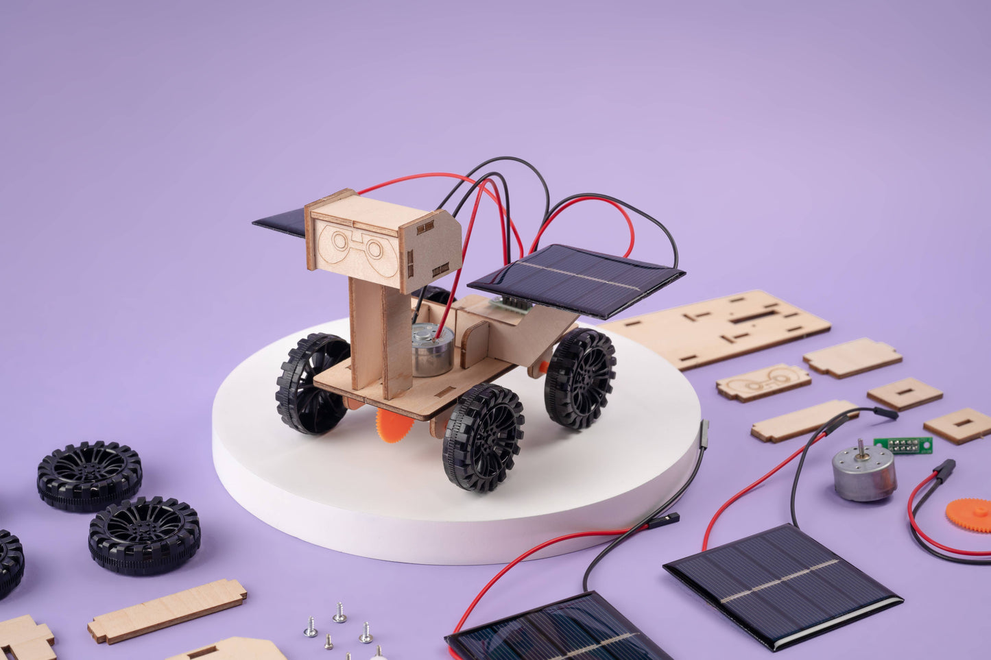 Kit DIY rover d'exploration de Mars à énergie solaire, jouet STEM