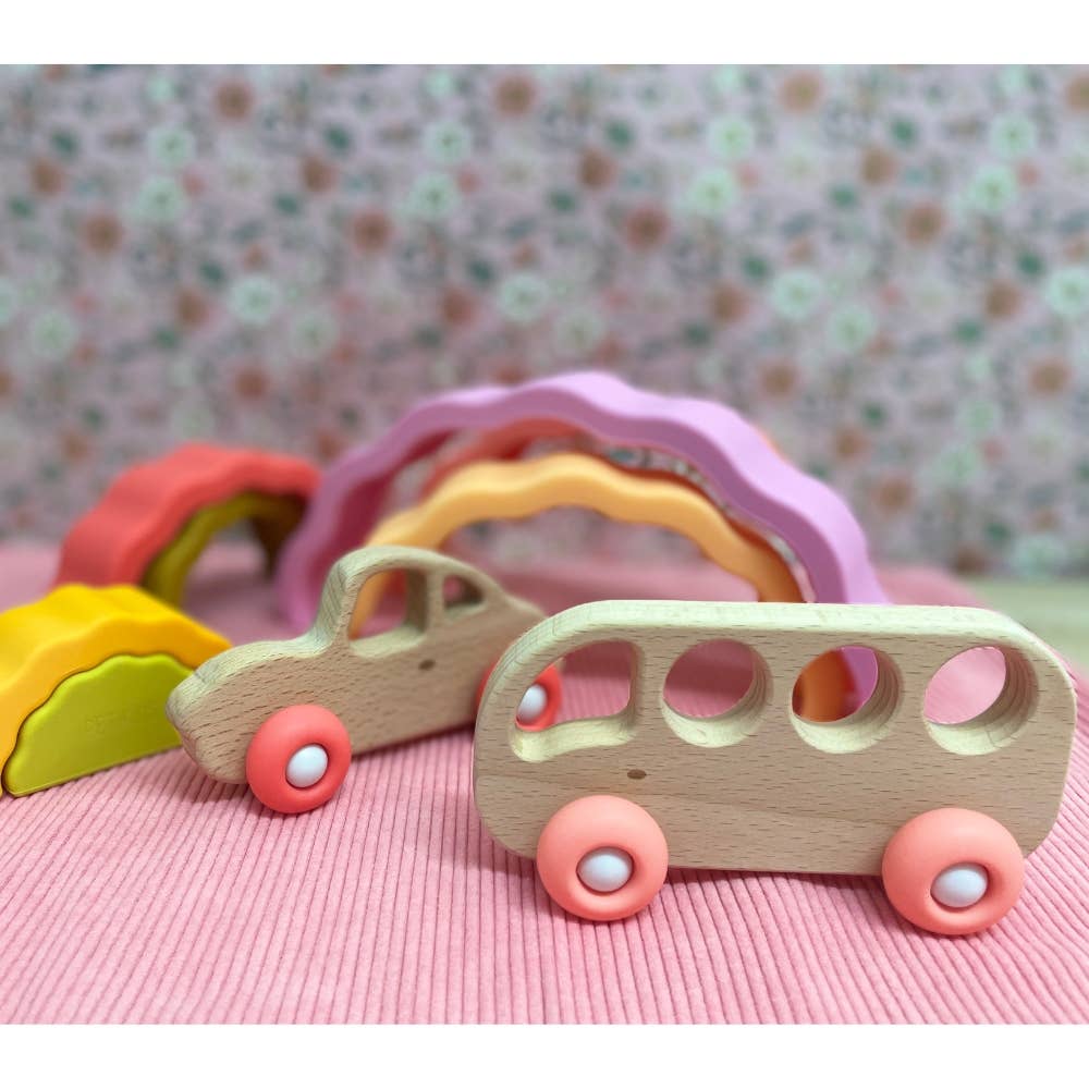 Jouet en bois - Bus en Bois & Silicone