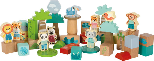 Blocs de construction en bois « Amis de la jungle »