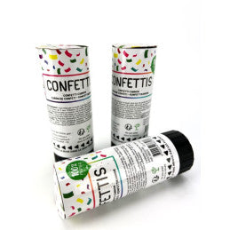 Canons à confettis multicolor