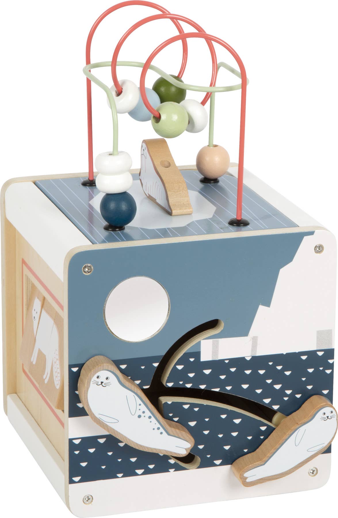 Cube de motricité arctique en bois