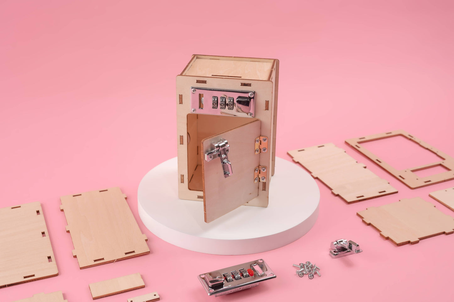 Kit de bricolage avec boîte de verrouillage à combinaison, kit de bricolage pour jouets éducatifs STEM